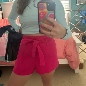 Pink Linen shorts